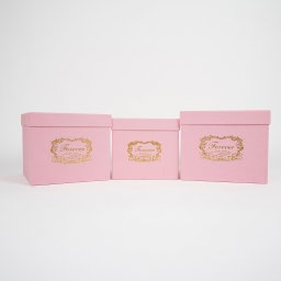 Set 3 Cutii Patrate cu Logo pentru Flori H16-H18