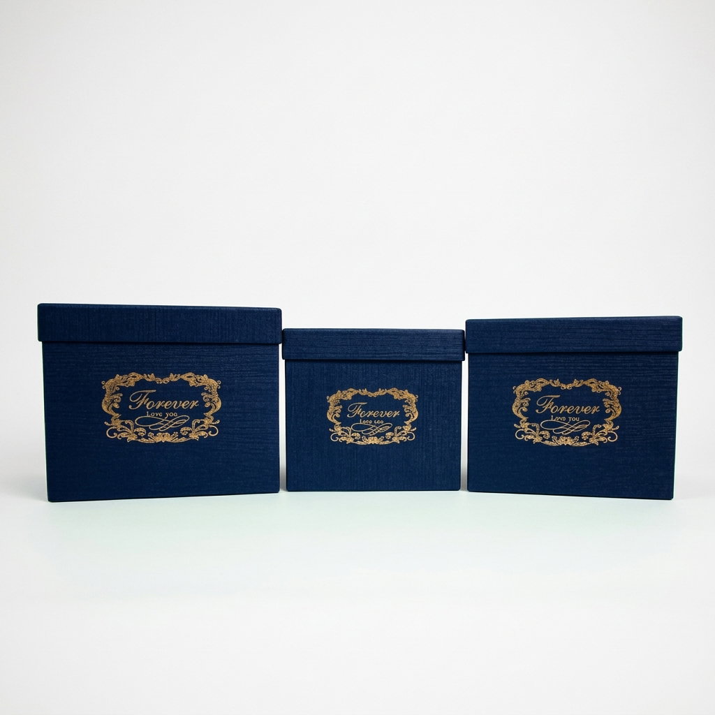 Set 3 Cutii Patrate cu Logo pentru Flori H16-H18_3