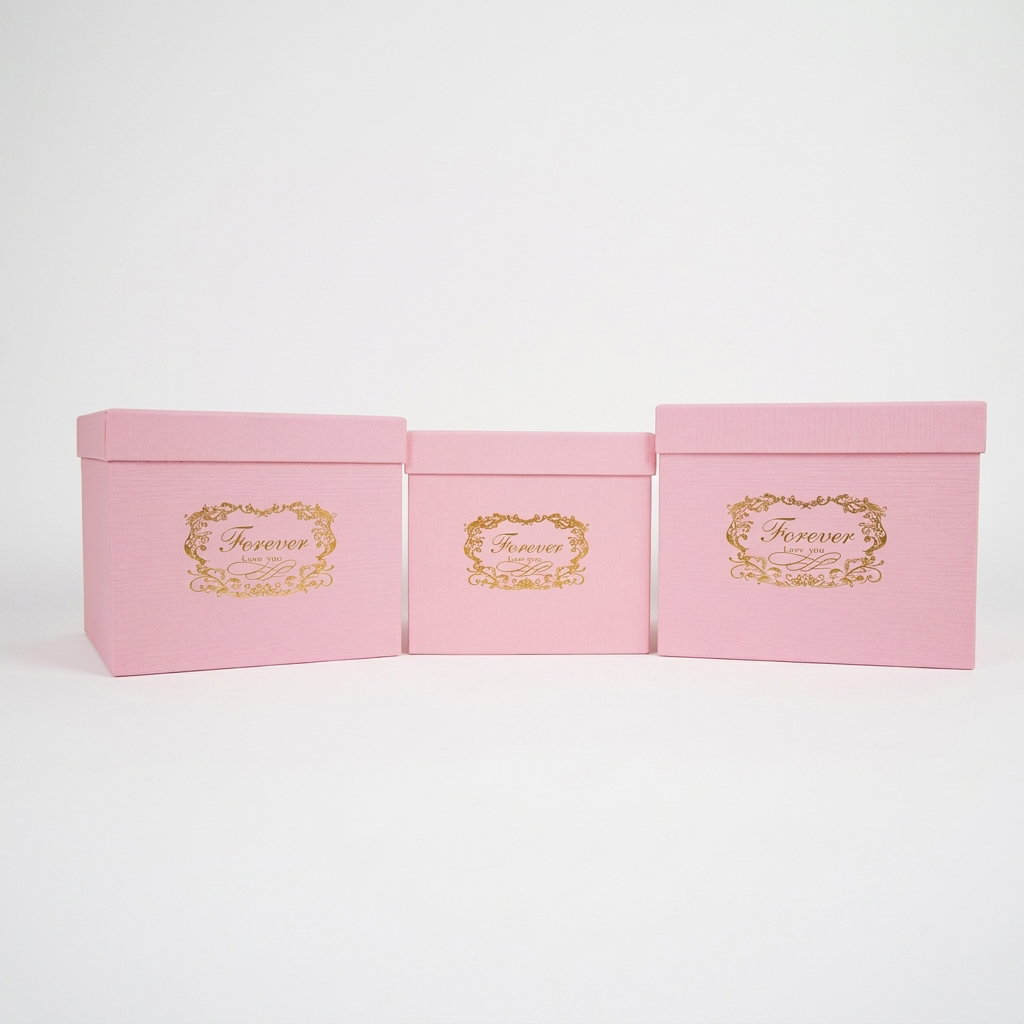 Set 3 Cutii Patrate cu Logo pentru Flori H16-H18_5