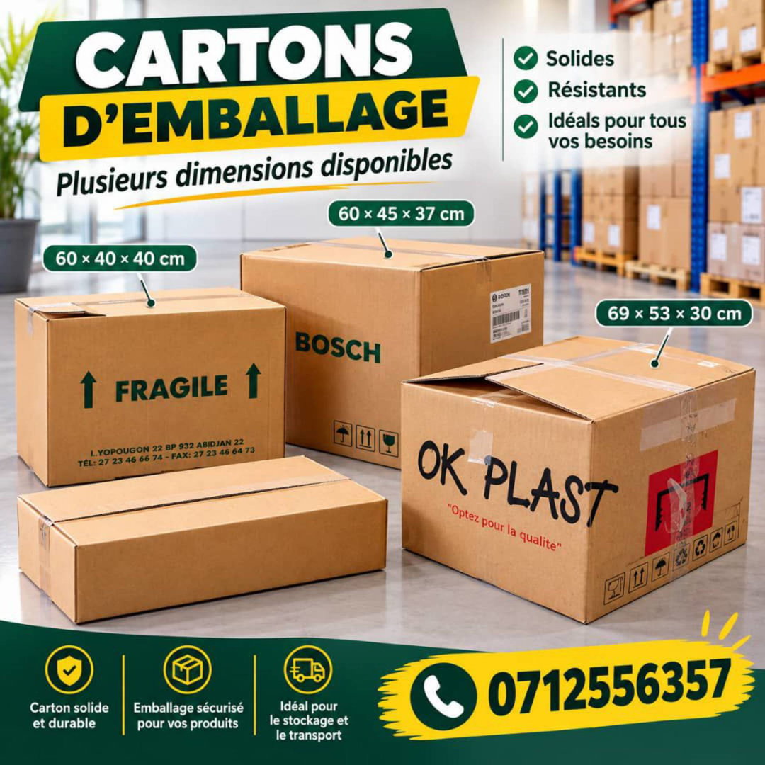 Carton d'emballage et de déménagement