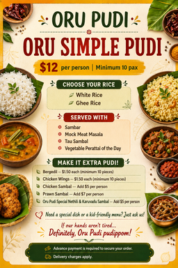 Catering Menu 1- Oru Simple Pudi 