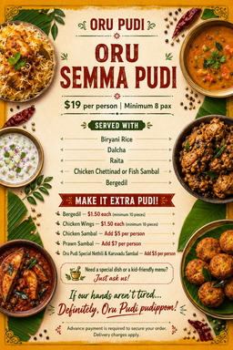 Catering Menu 2- Oru Semma Pudi 