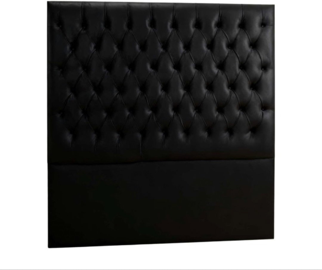 Velvet tufted headboard