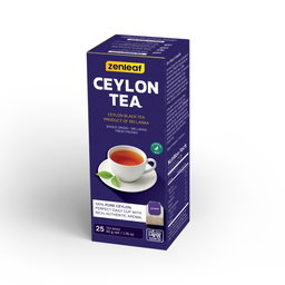 Zenleaf Ceylon Black Tea – 25 Tea Bags | 100% Pure Ceylon Tea/ 100 شاي زينليف السيلاني الأسود – 25 كيس شاي | شاي سيلاني نقي%