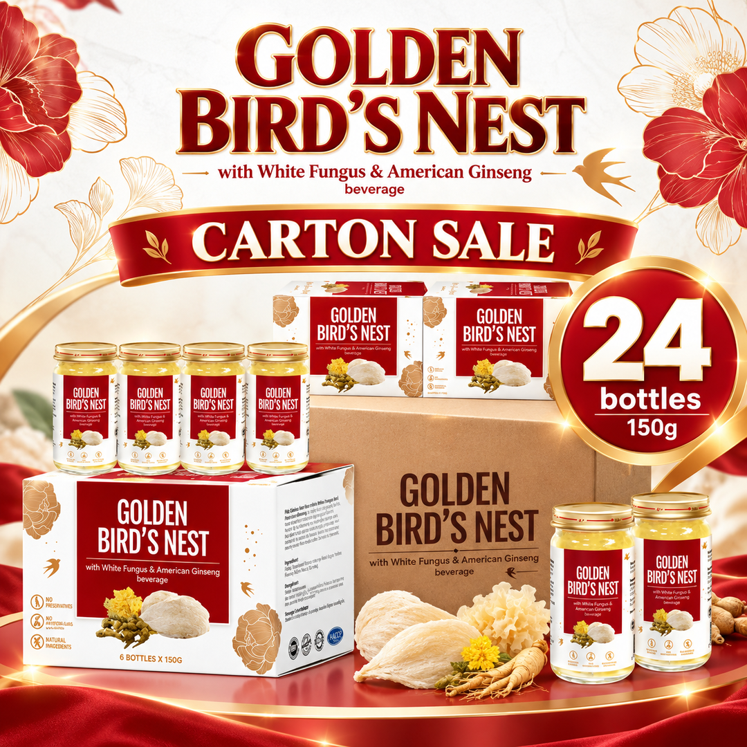Golden Bird's Nest with White Fungus & American Ginseng Beverage - 150g x 24 bot
