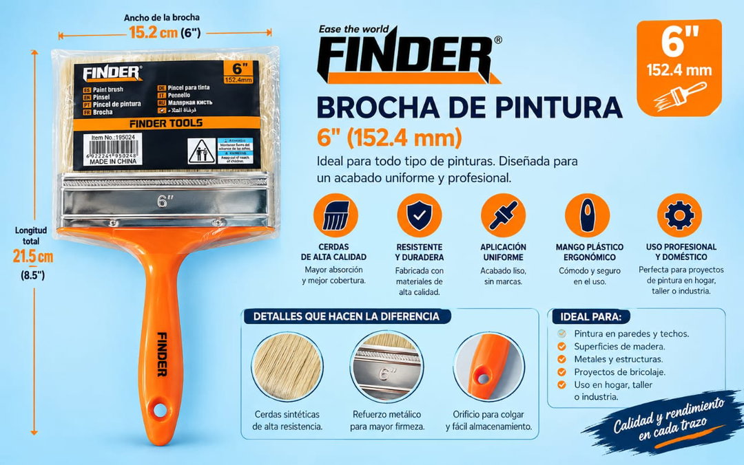 Brocha de pintura 152.4 mm Finder 