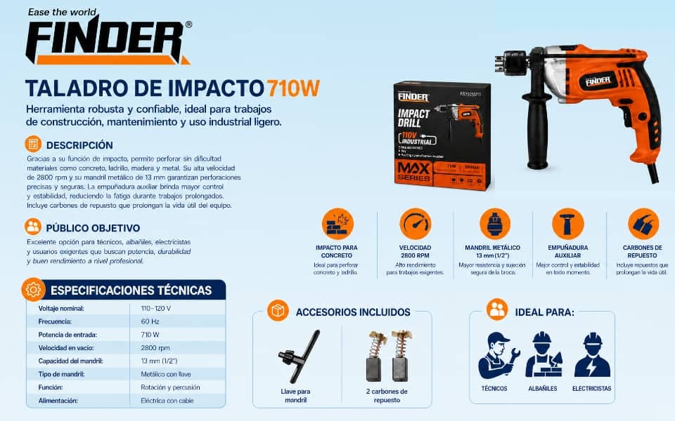Taladro de impacto Finder