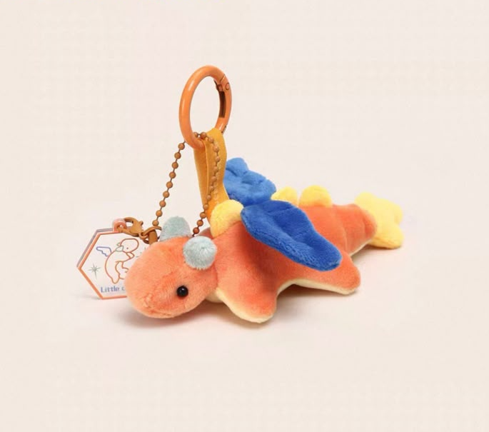 Orange Dragon Keychain Plushie