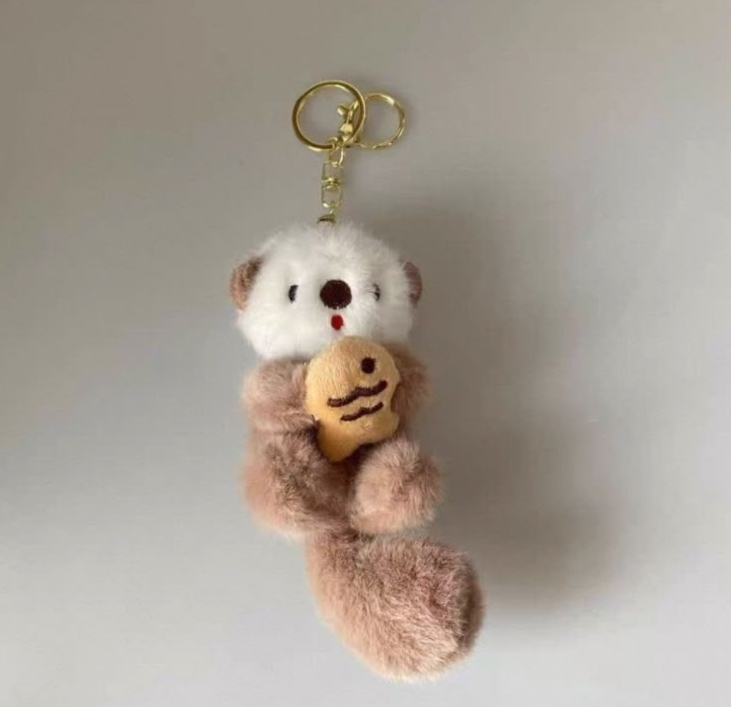 Fluffy Otter Keychain Plushie