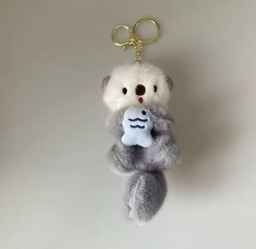 Fluffy Otter Keychain Plushie