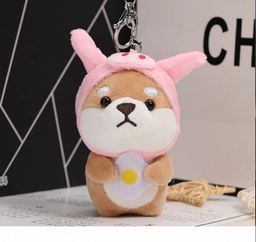 Shiba Poncho Keychain Plushie