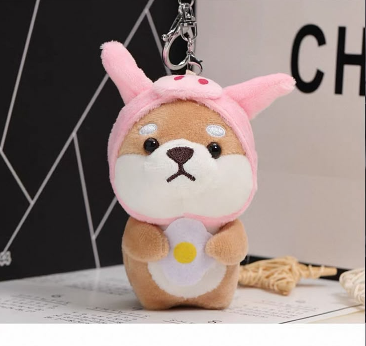 Shiba Poncho Keychain Plushie_4