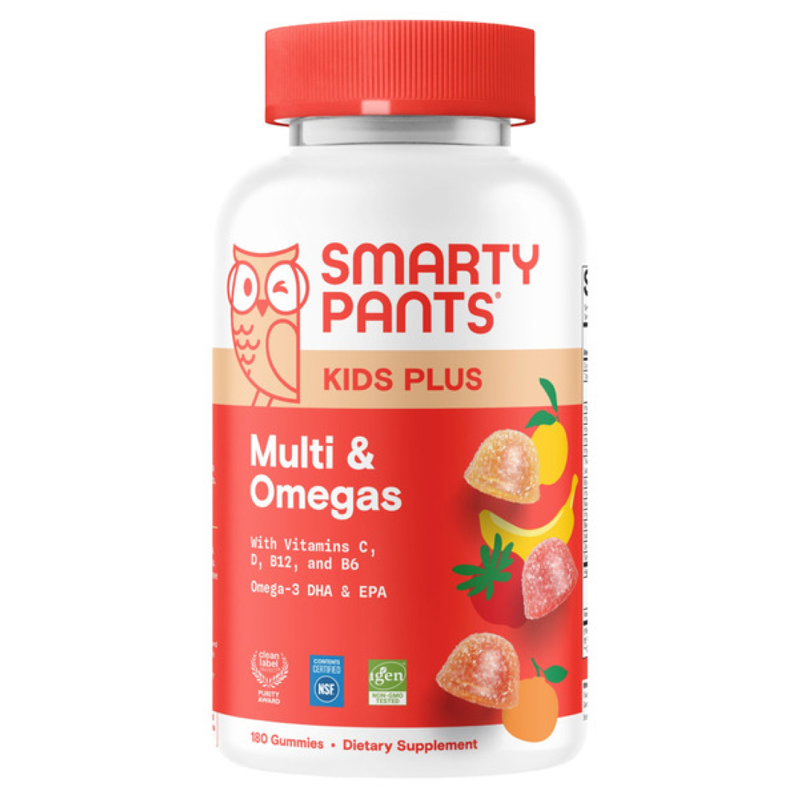 CUS012_🐻 🍓 🇺🇸 SmartyPants 兒童綜合維生素+Omega-3軟糖 (180 粒裝)_0