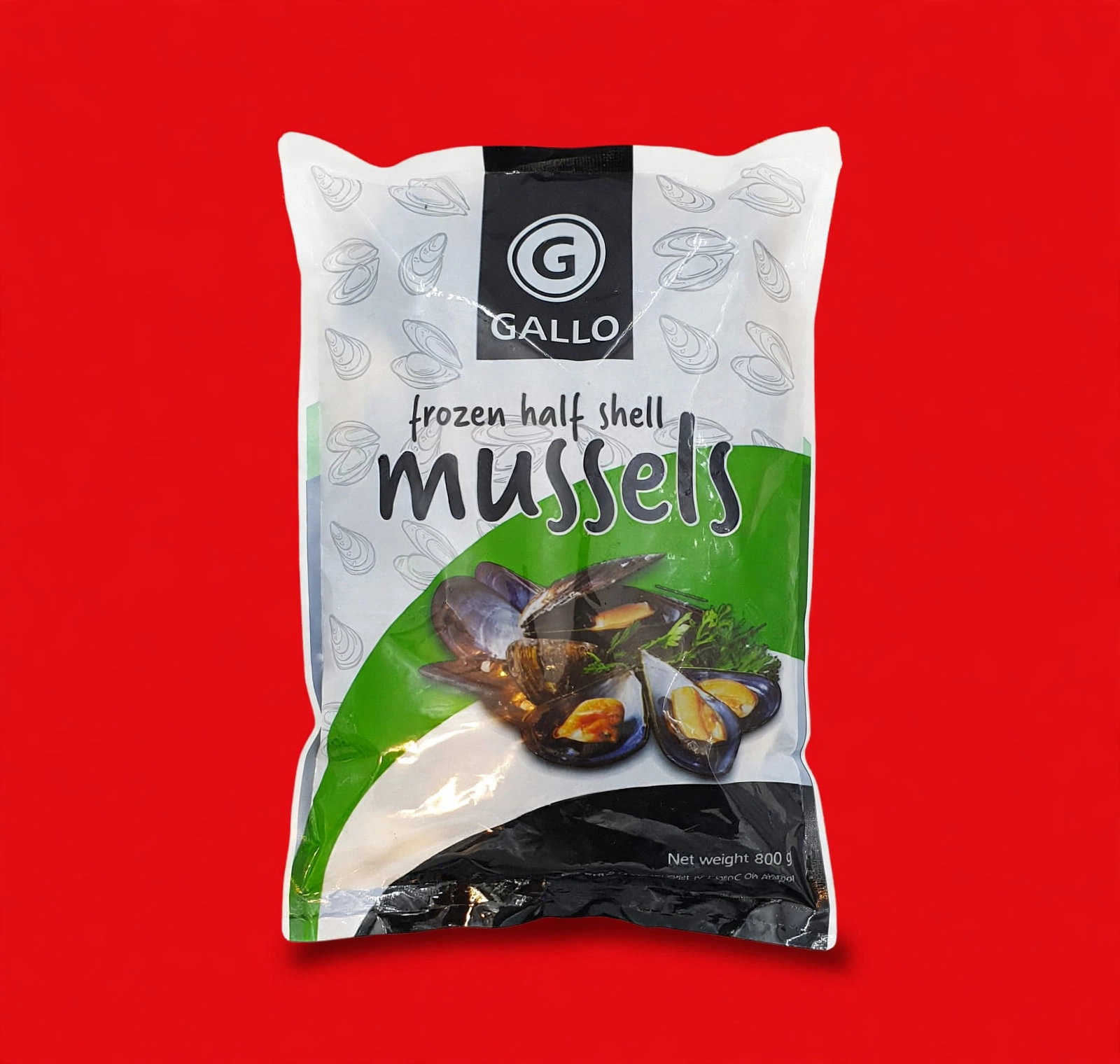 HALF SHELL MUSSELS (MIXED GRADED SIZES) 800G <<< Econo Foods >>>