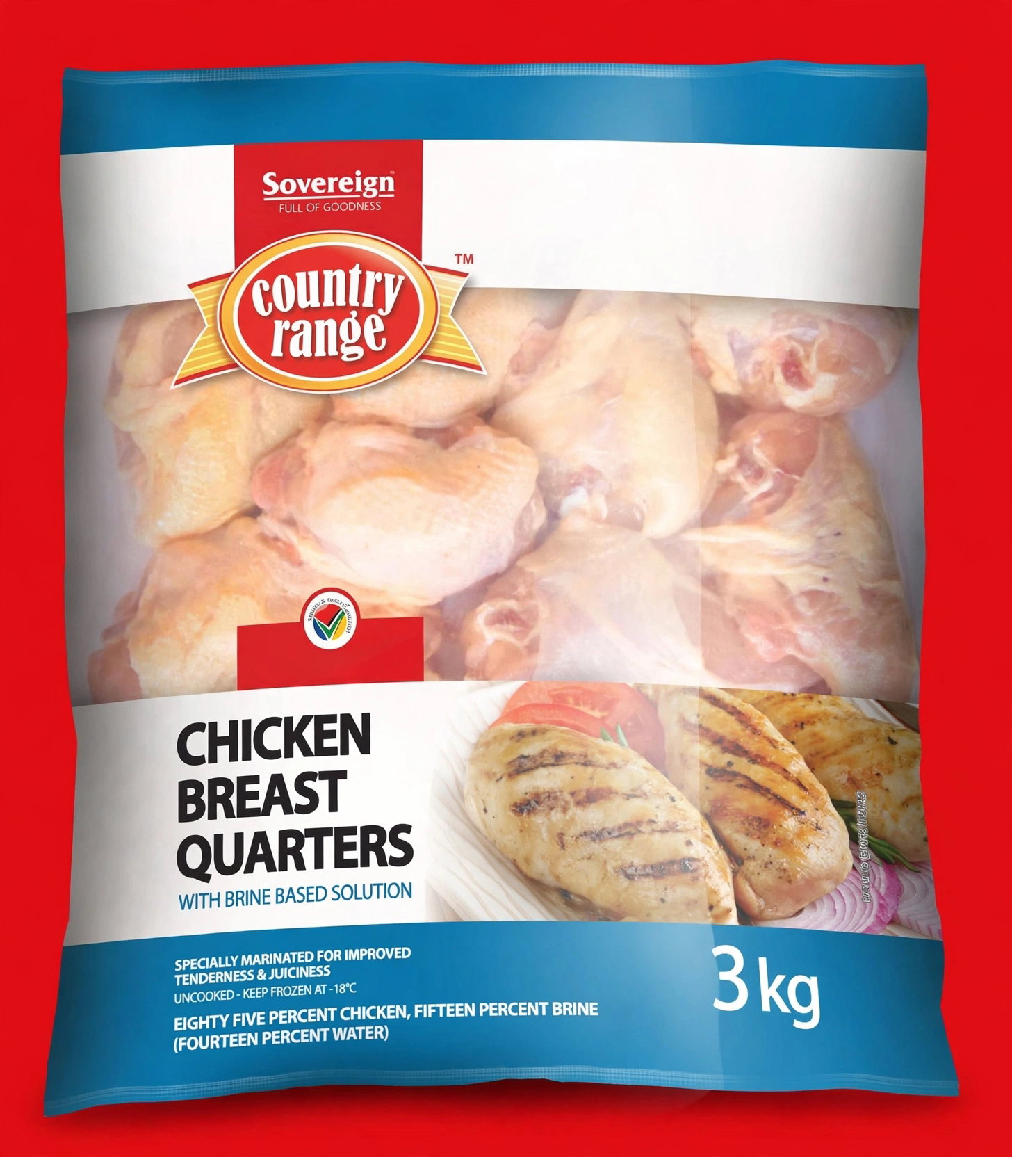 COUNTRY RANGE CHICKEN BREAST QUARTERS 3KG <<< Econo Foods >>>