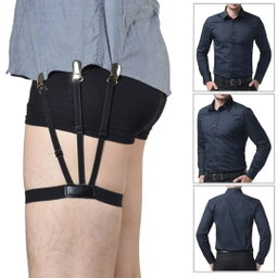 Bretelles de maintien de chemise pour homme – Noir