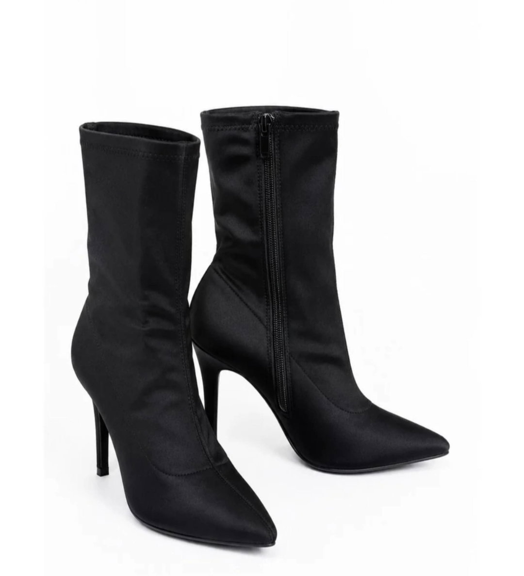 Ankle high heel pointed boots(3)
