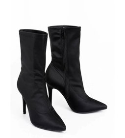 Ankle high heel pointed boots(3)