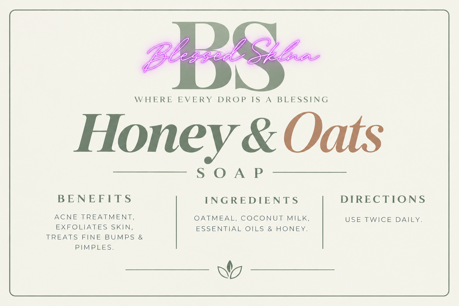 Honey&Oats Soap Bar_0