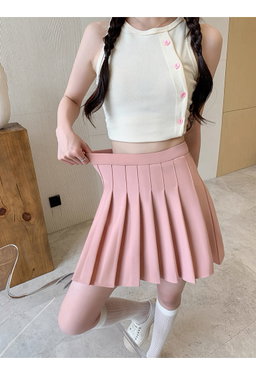 Pleated Skirt - Stretch - Tailored