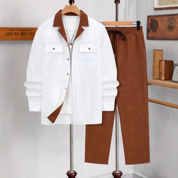 Men's Light Business Casual 2 Piece Set 