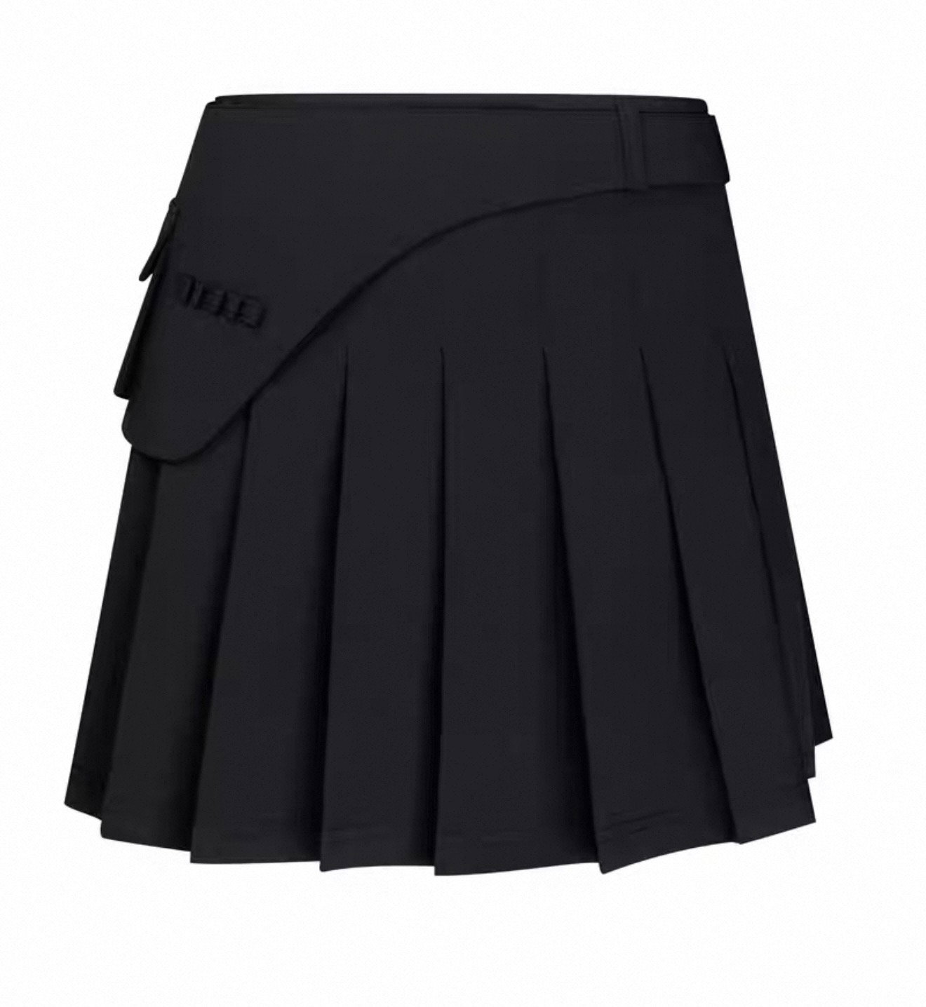 Pleated skirt with utility belt_1
