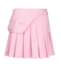 Pleated skirt with utility belt