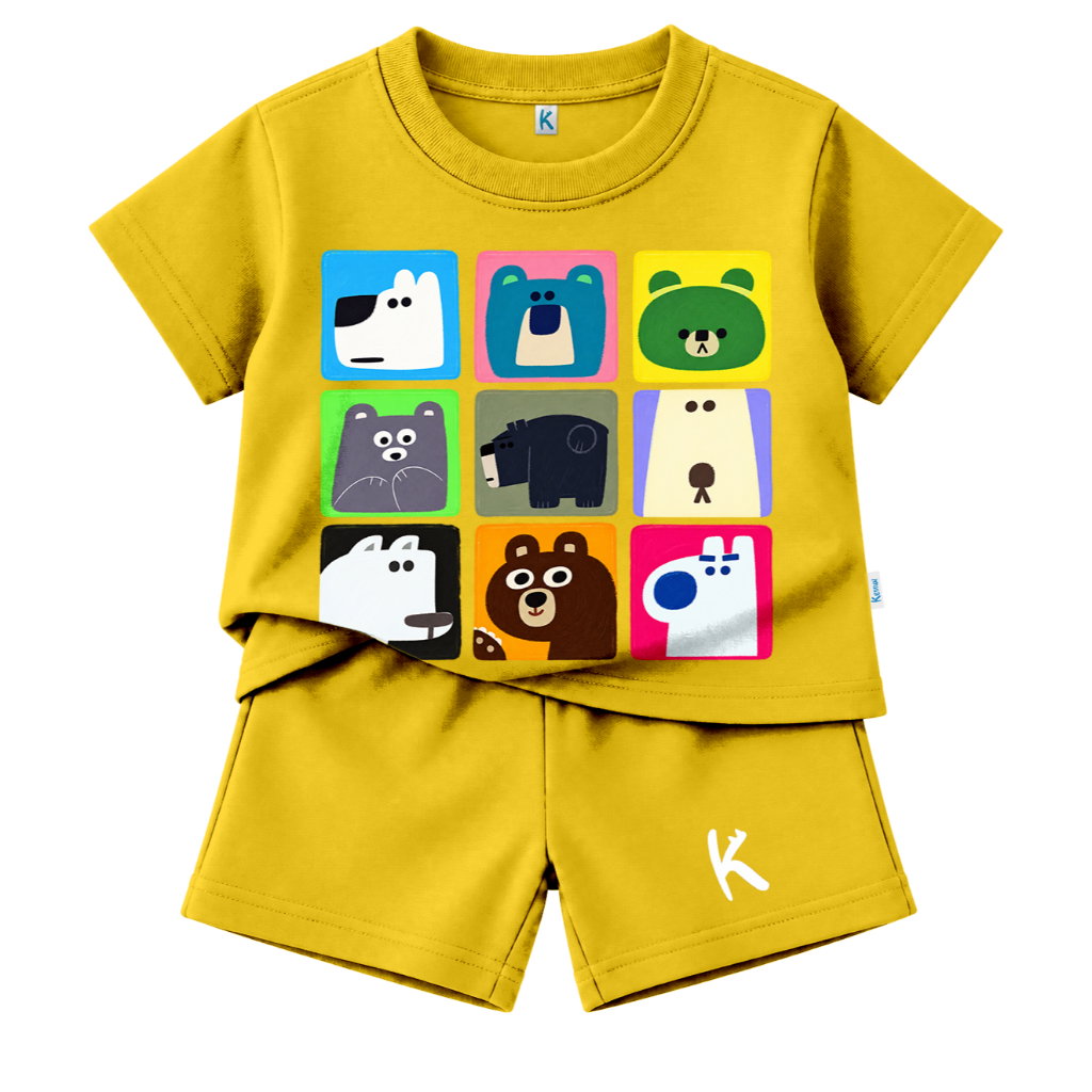 SETELAN PENDEK SERIES HUGGY BEAR BEAR SQUARE