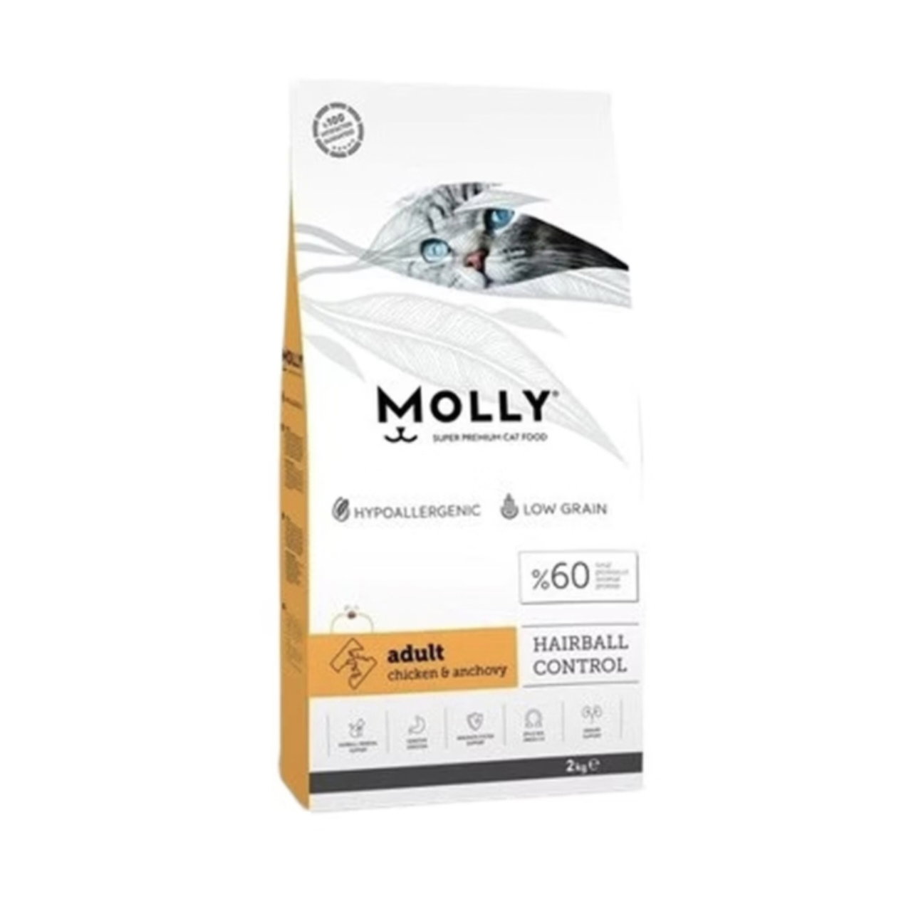Molly Hairball Control Cat Food Chicken & Anchovy Formula | Hairball Care Malaysia_0