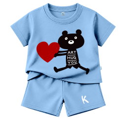 SETELAN PENDEK SERIES HUGGY BEAR ART HUG YOU