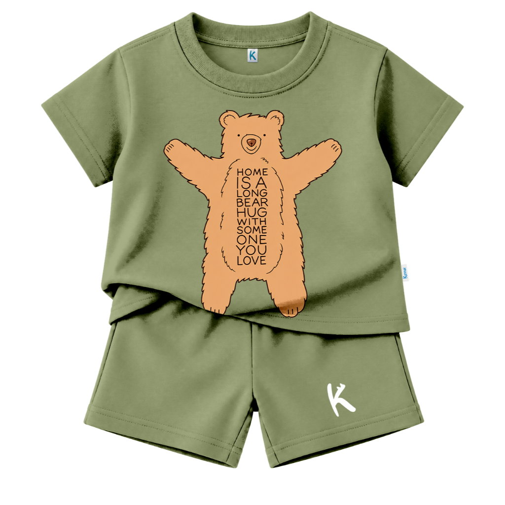 SETELAN PENDEK SERIES HUGGY BEAR LOVE HUG BEAR_0