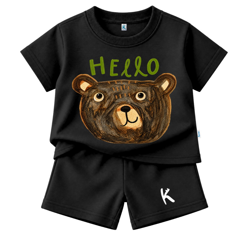 SETELAN PENDEK SERIES HUGGY BEAR HELLO BROWN EYES