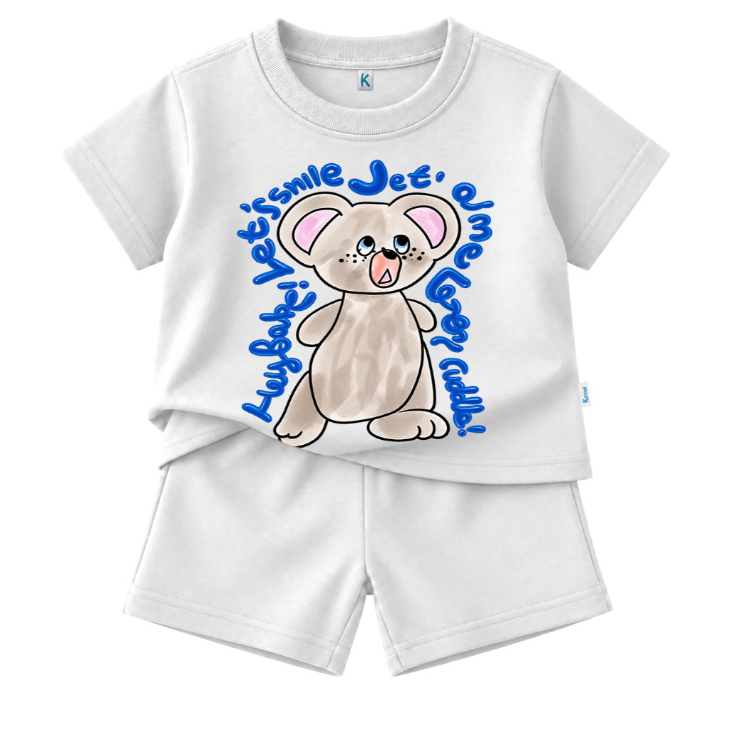 SETELAN PENDEK SERIES HUGGY BEAR LET SNILE JET_0