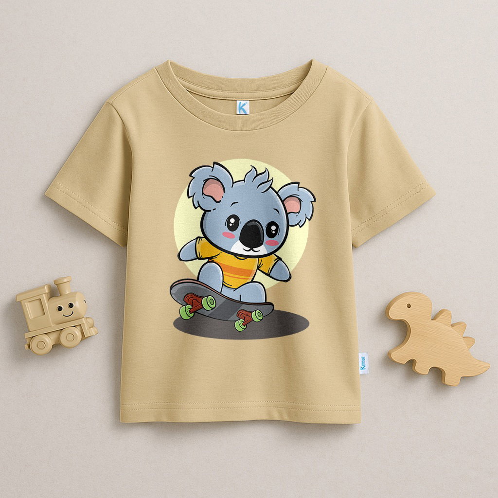 KAOS ATASAN PENDEK SERIES ROLLER SKATE KOALA PLAY SKATE
