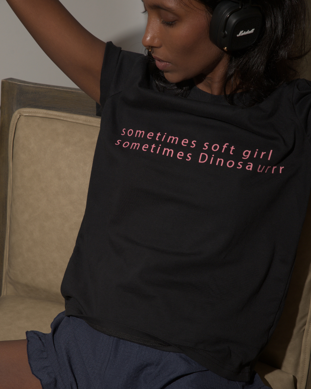 Soft Girl/Dinosaur Cotton Tshirt