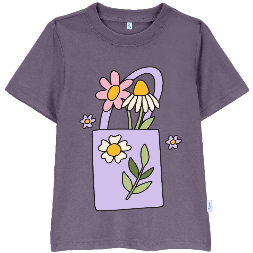 KAOS ATASAN PENDEK SERIES ROLLER SKATE TOTTE BAG FLOWER