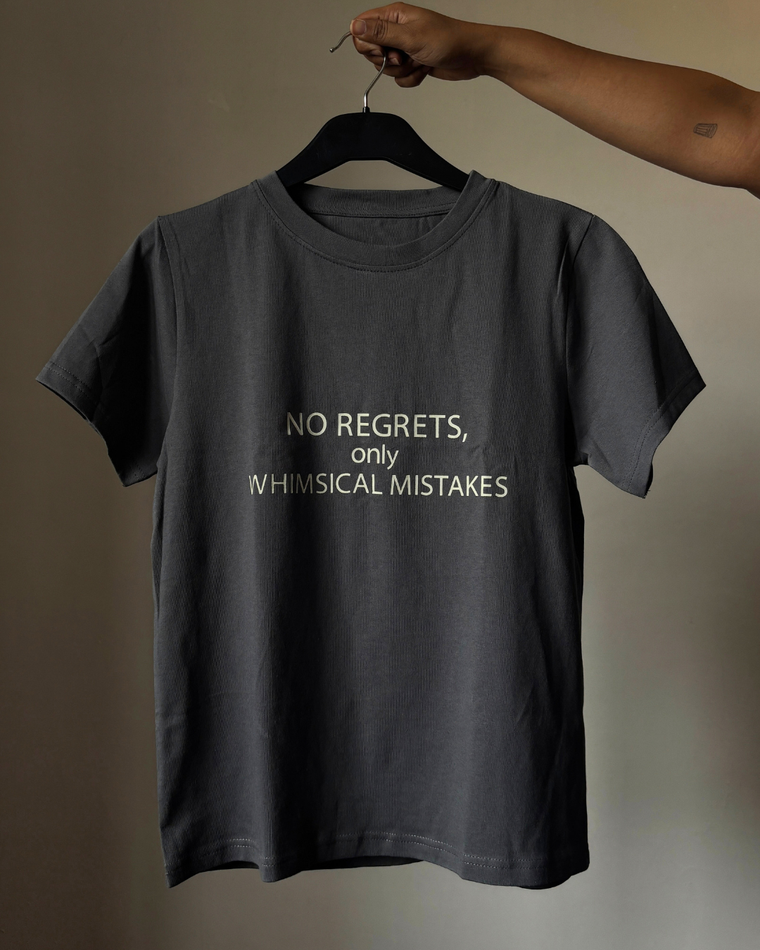 No Regrets Cotton Tshirt