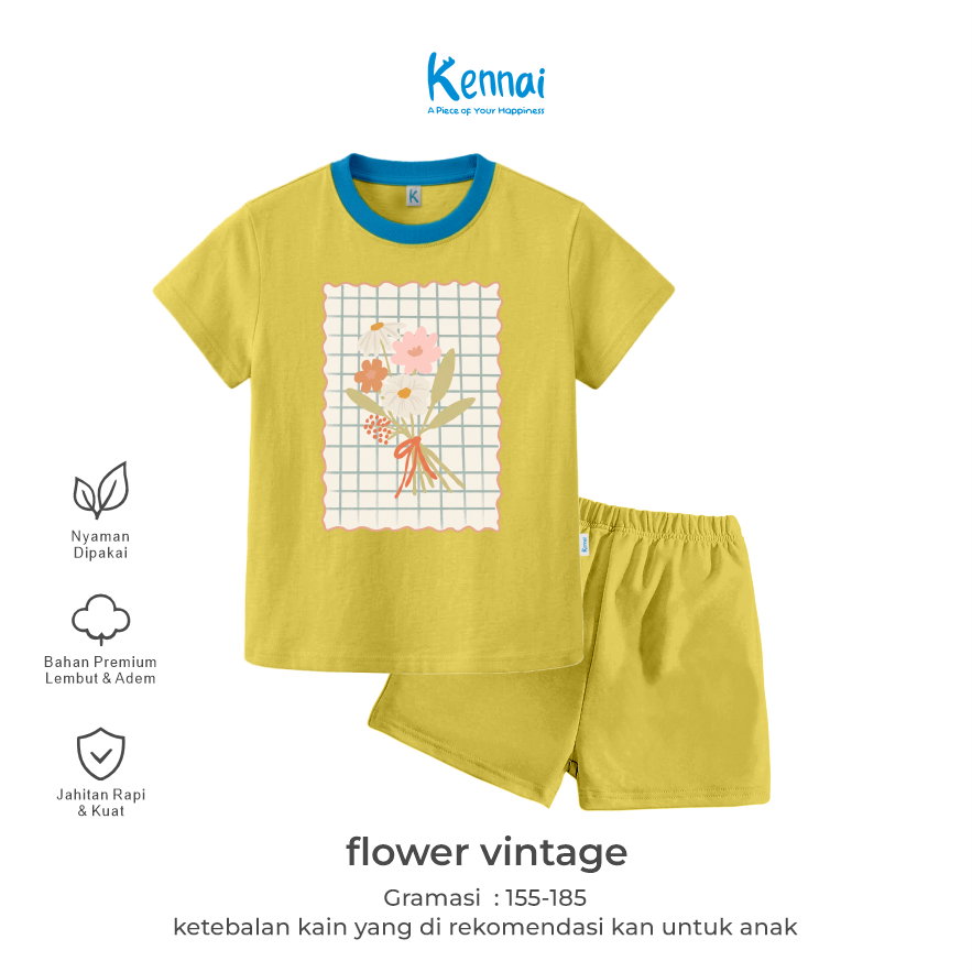 SETELAN PENDEK SERIES SUNNY FLOWER VINTAGE