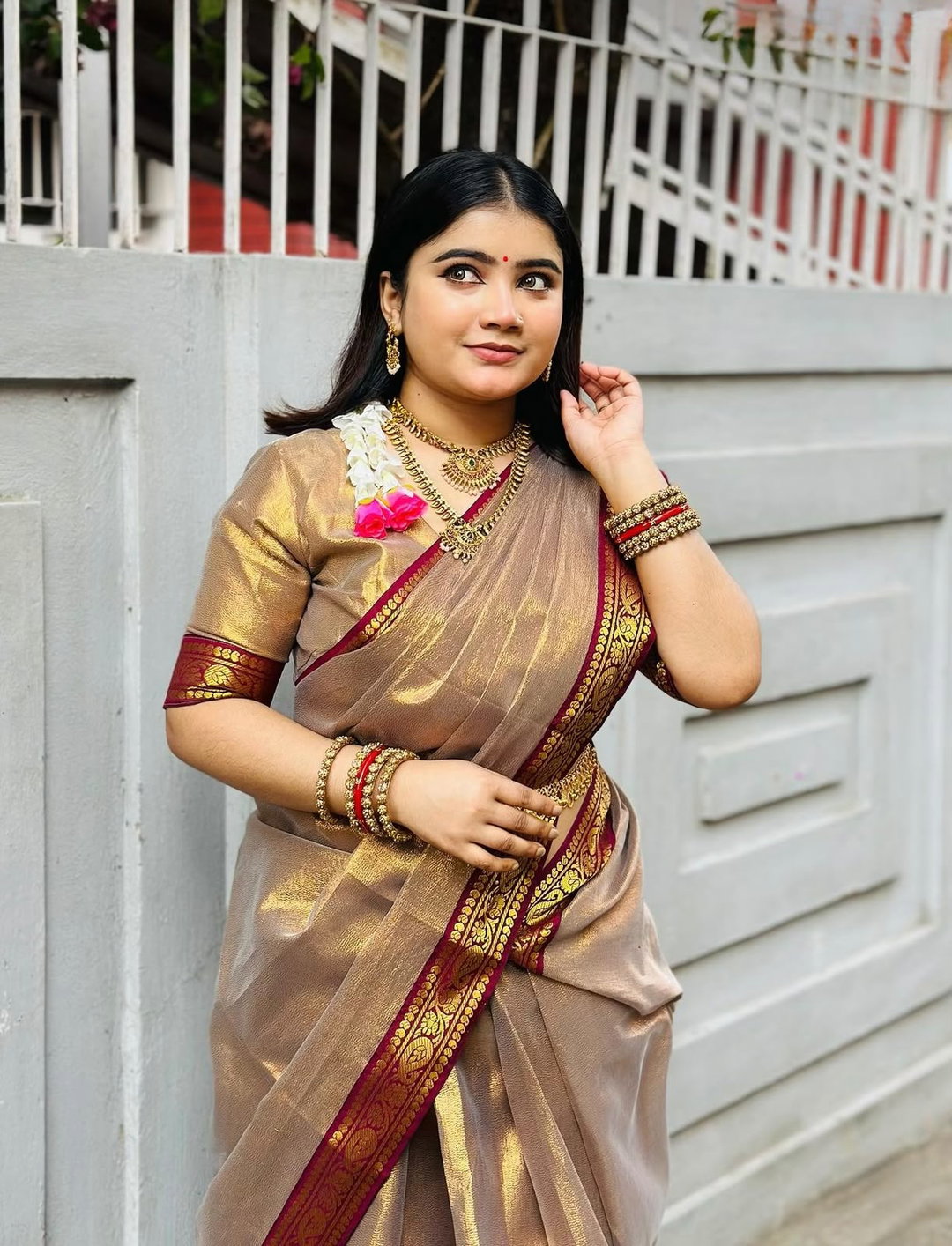Puja Hit Lama Sharee with Blouse Piece