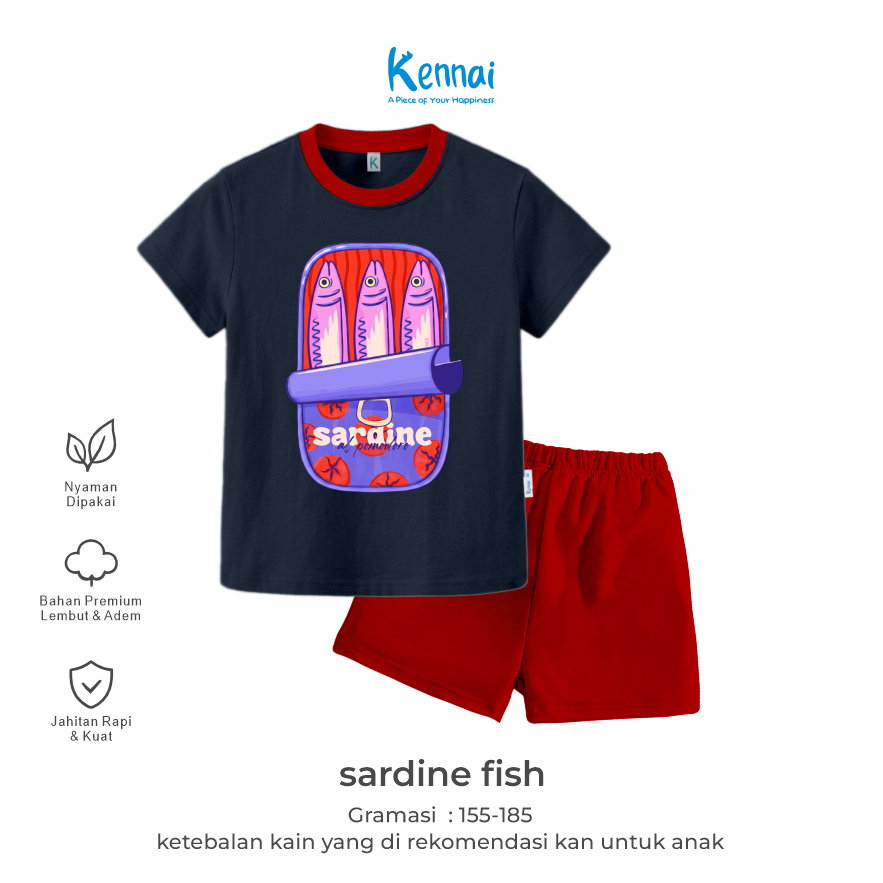 SETELAN PENDEK SERIES SUNNY SARDINE FISH_0