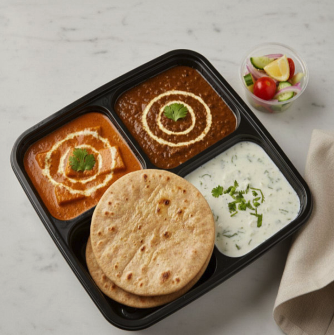 Kadai Paneer Lite Thali | 3 Paratha
