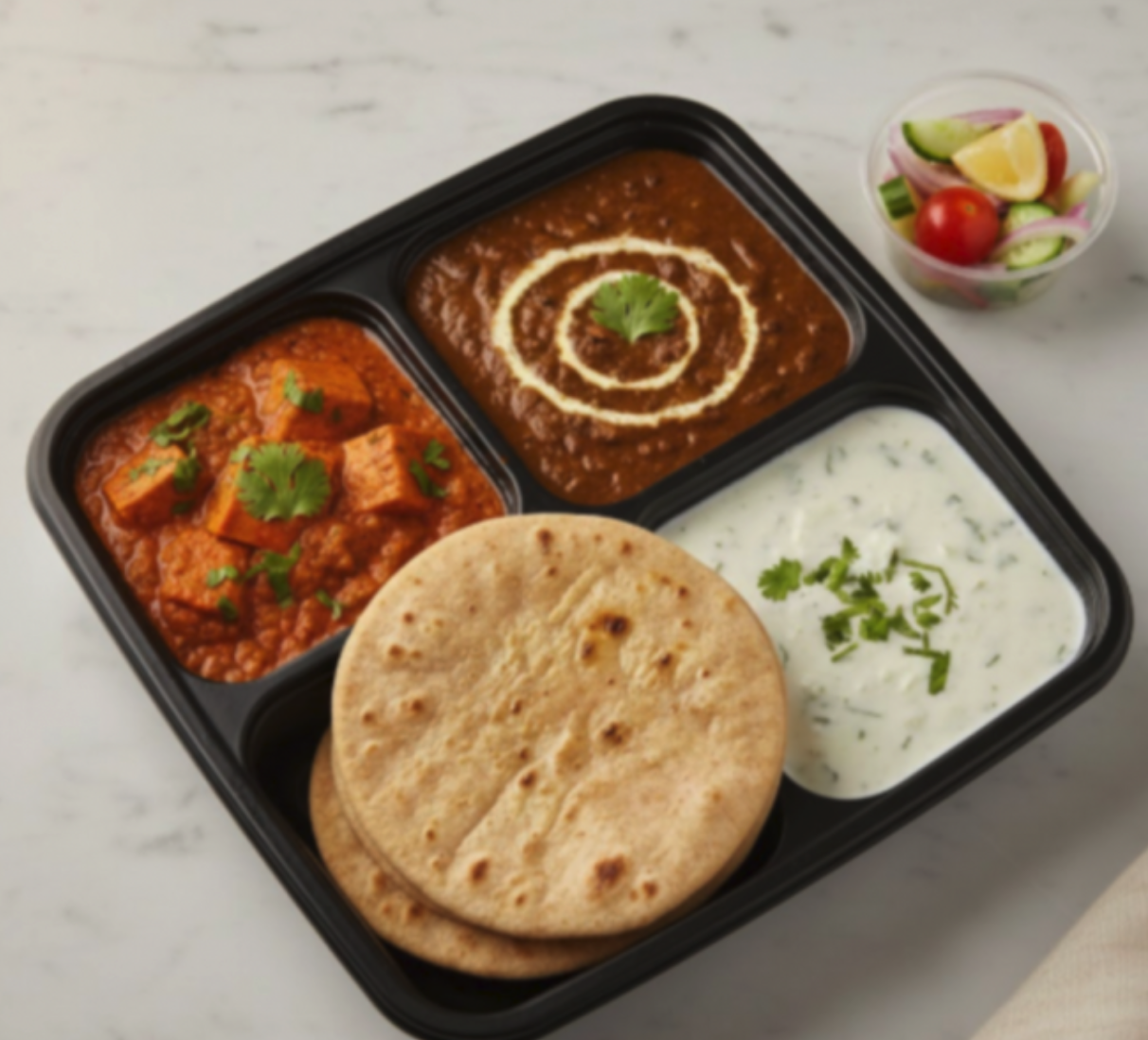 Paneer Lababdaar Lite Thali 3 Paratha_0