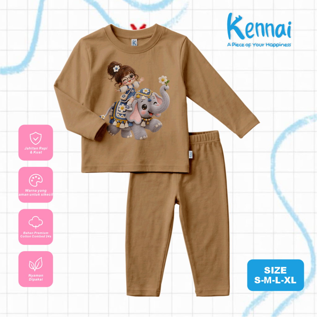 SETELAN PEREMPUAN SERIES ELEPHANT & GIRL MC