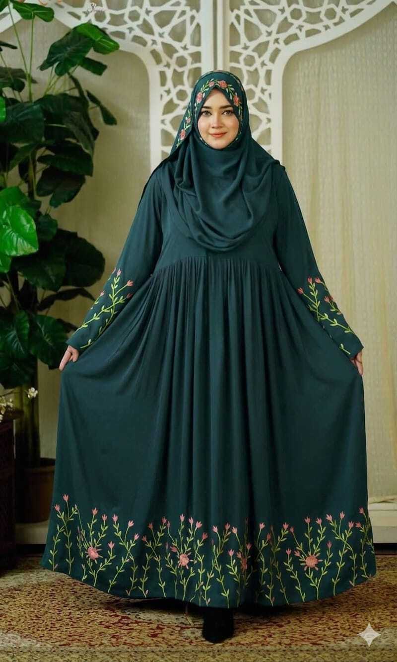 Rajanigandha Embroidery Borka with Hihab_0