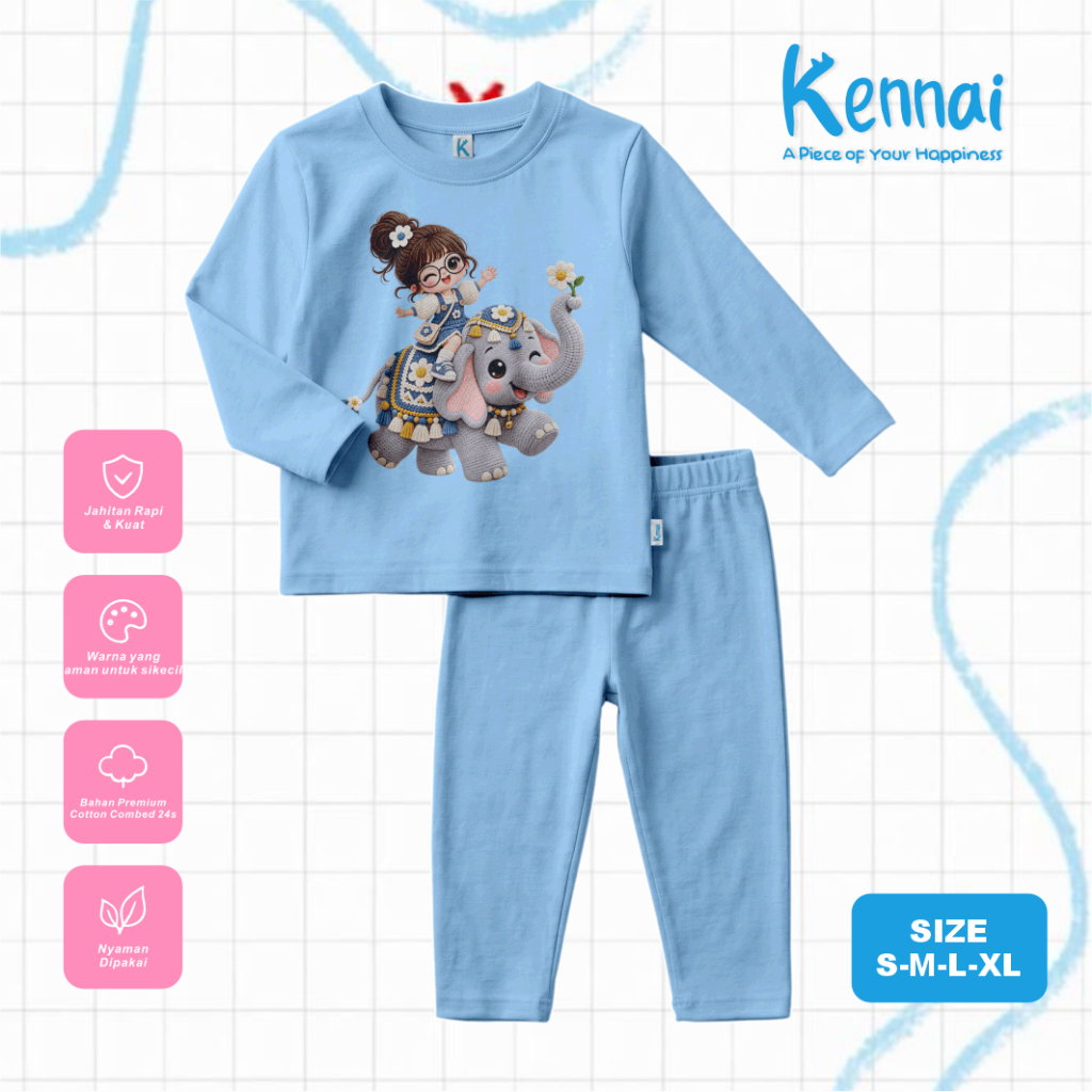 SETELAN PEREMPUAN SERIES ELEPHANT & GIRL BB