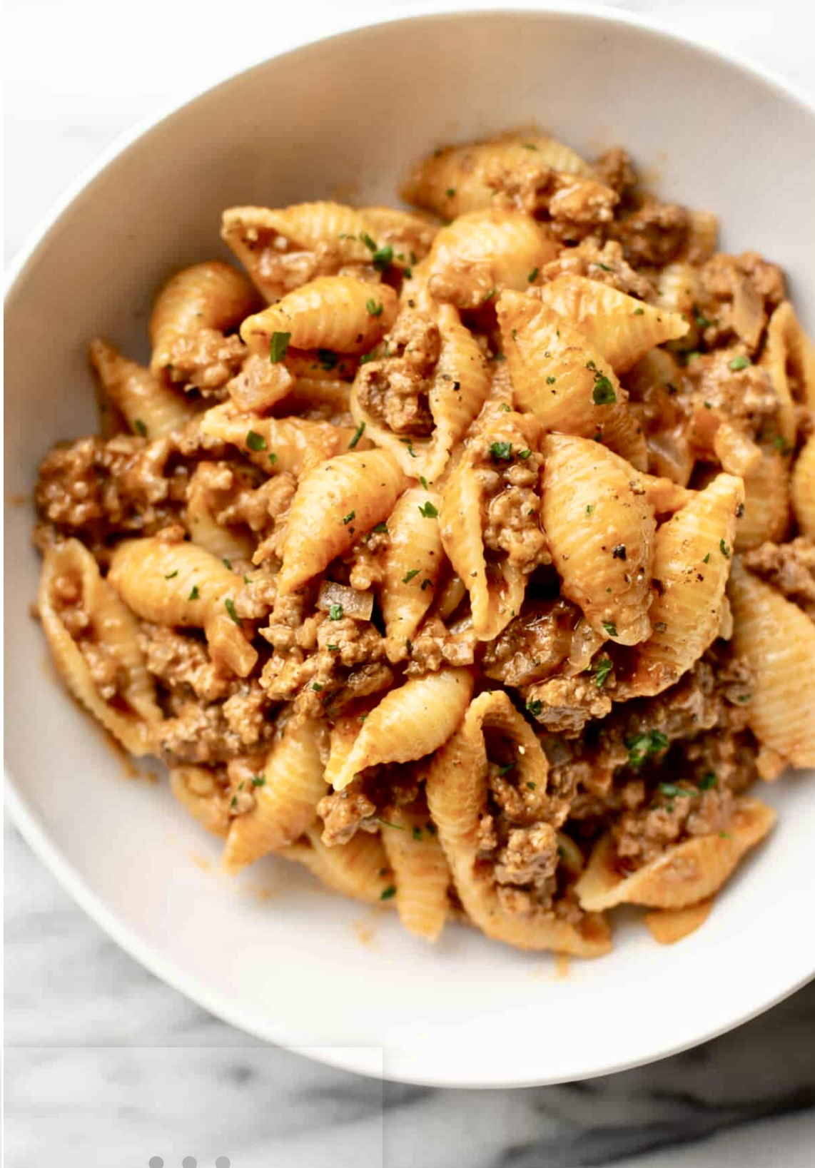 Creamy Beef Shell Pasta_0
