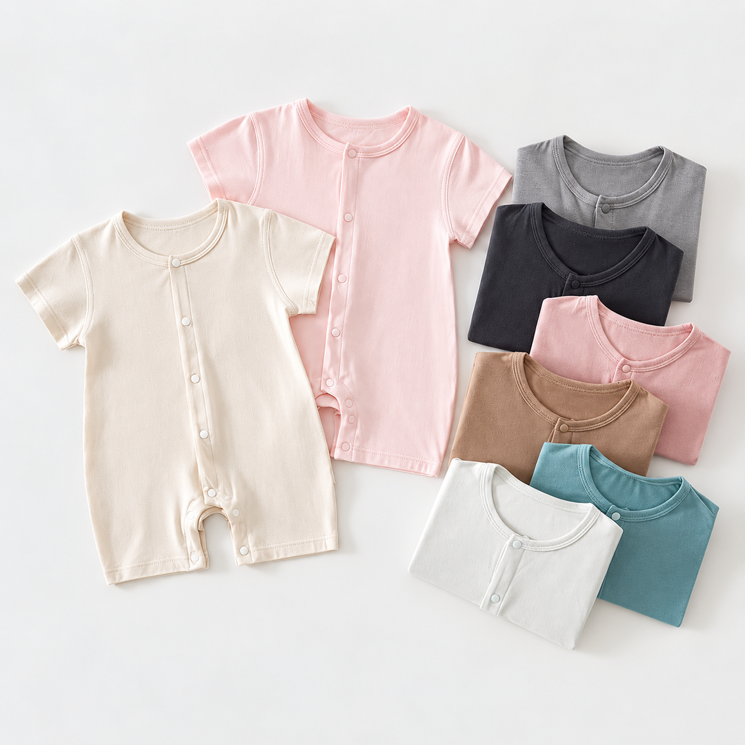 Basic Short Sleeve Romper (6-12M)