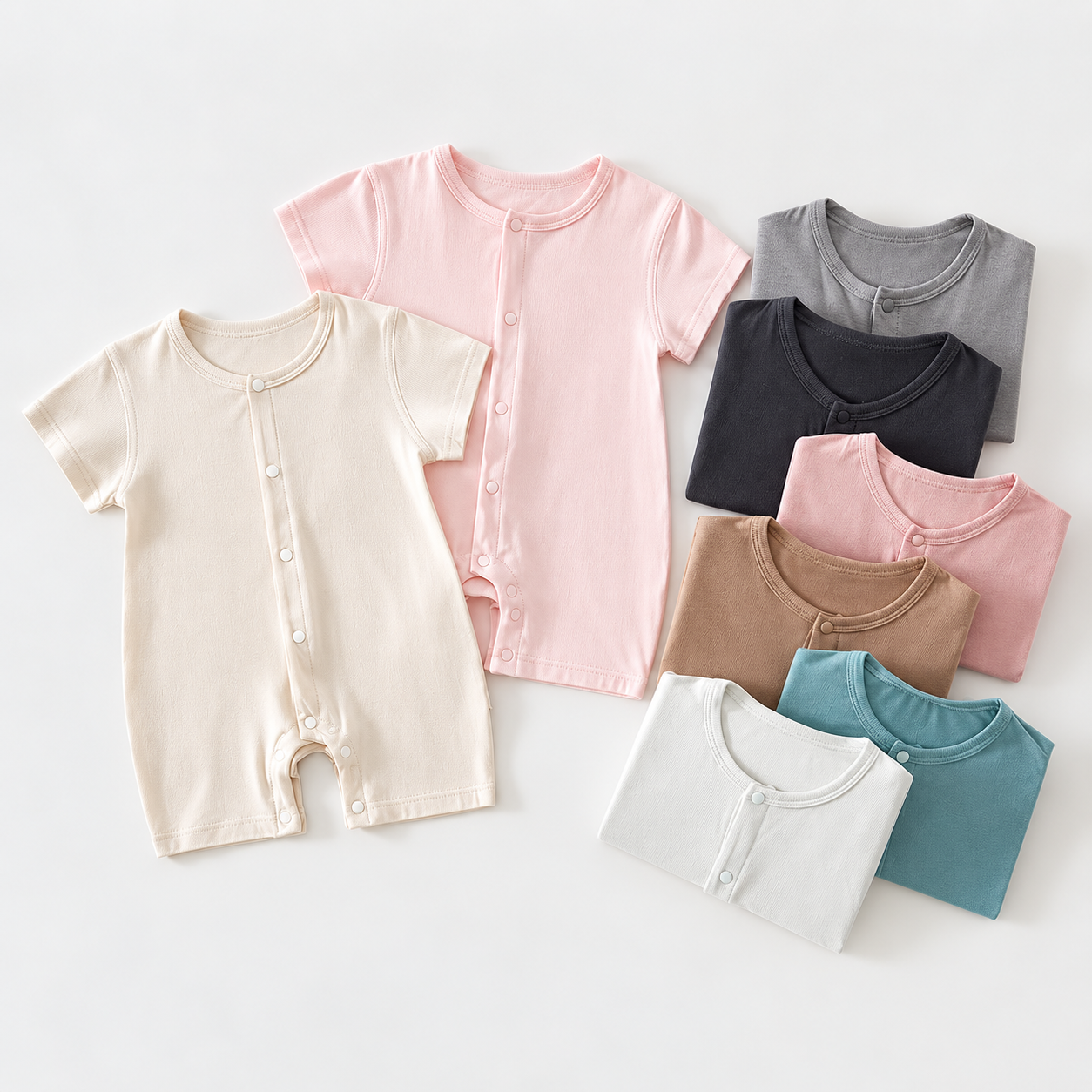 Basic Short Sleeve Romper (6-12M)_0