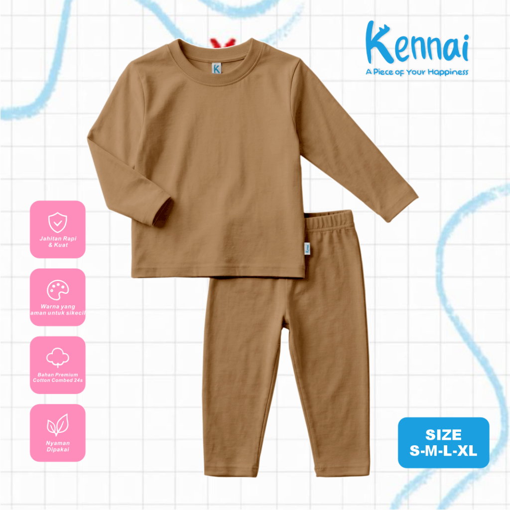 SETELAN PEREMPUAN SERIES ELEPHANT & GIRL MOCCA POLOS_0