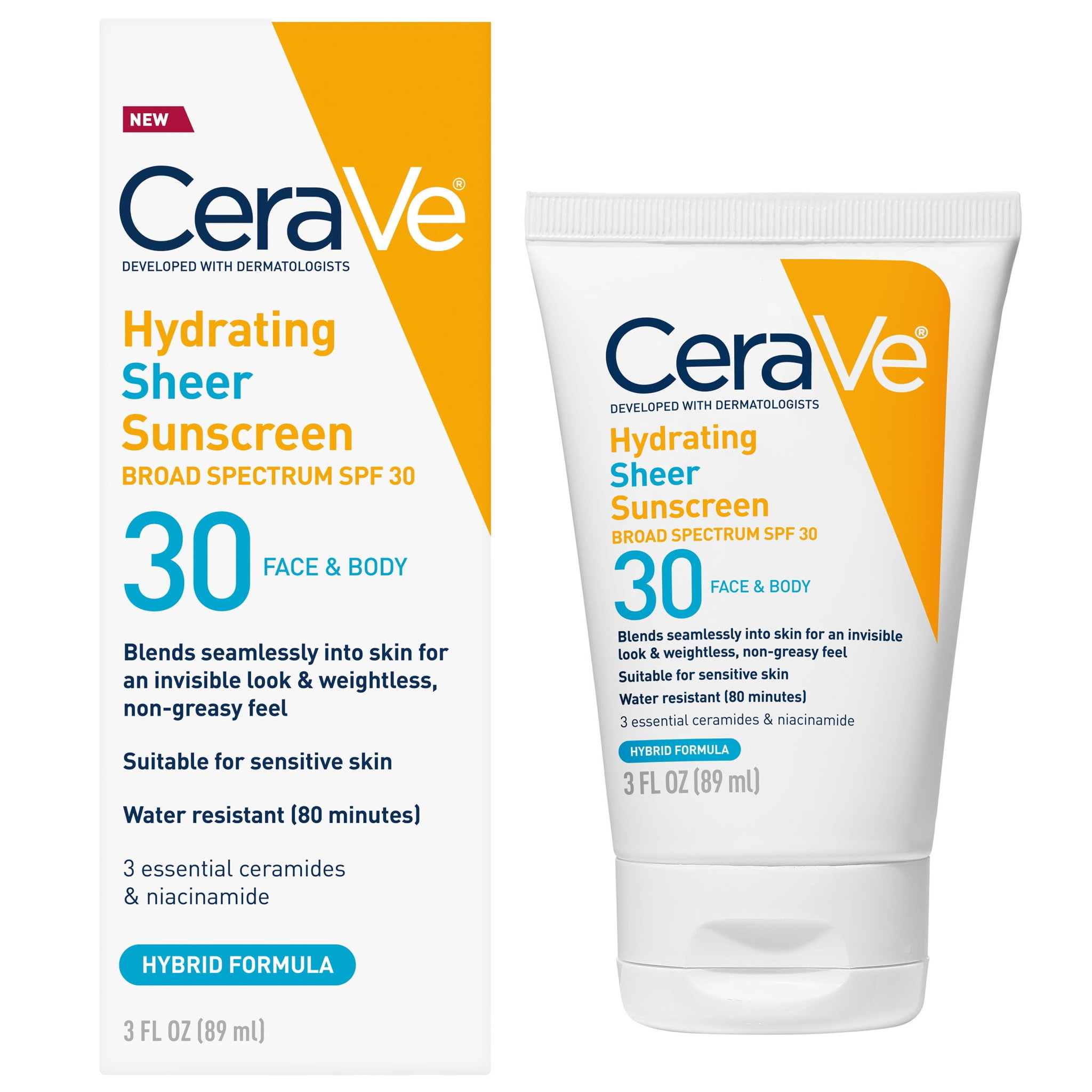 Cerave Hydrating Sheer Sunscreen SPF 30 Face Lotion_0